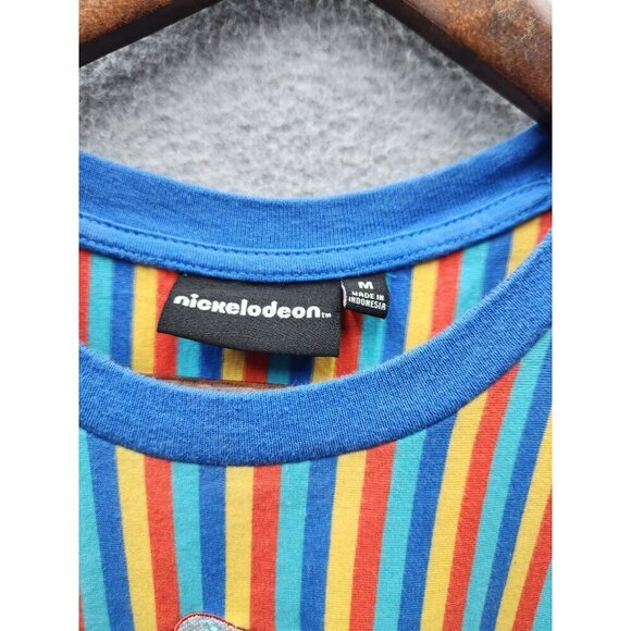 Nickelodeon SpongeBob SquarePants Mens Striped T-Shirt M Cotton/Polyester Multic - Picture 2 of 4